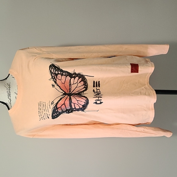 CHNGE Tops - CHNGE Darwin Butterfly Long Sleeve Sustainable Tee Shirt Small Limited Edition